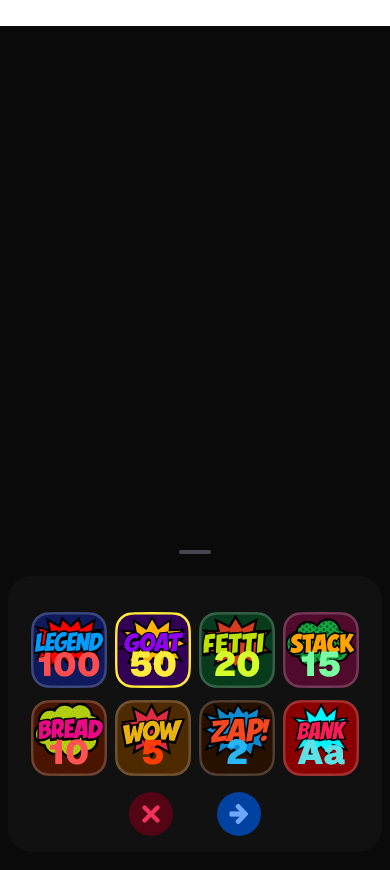 Amount Picker Modal Selected