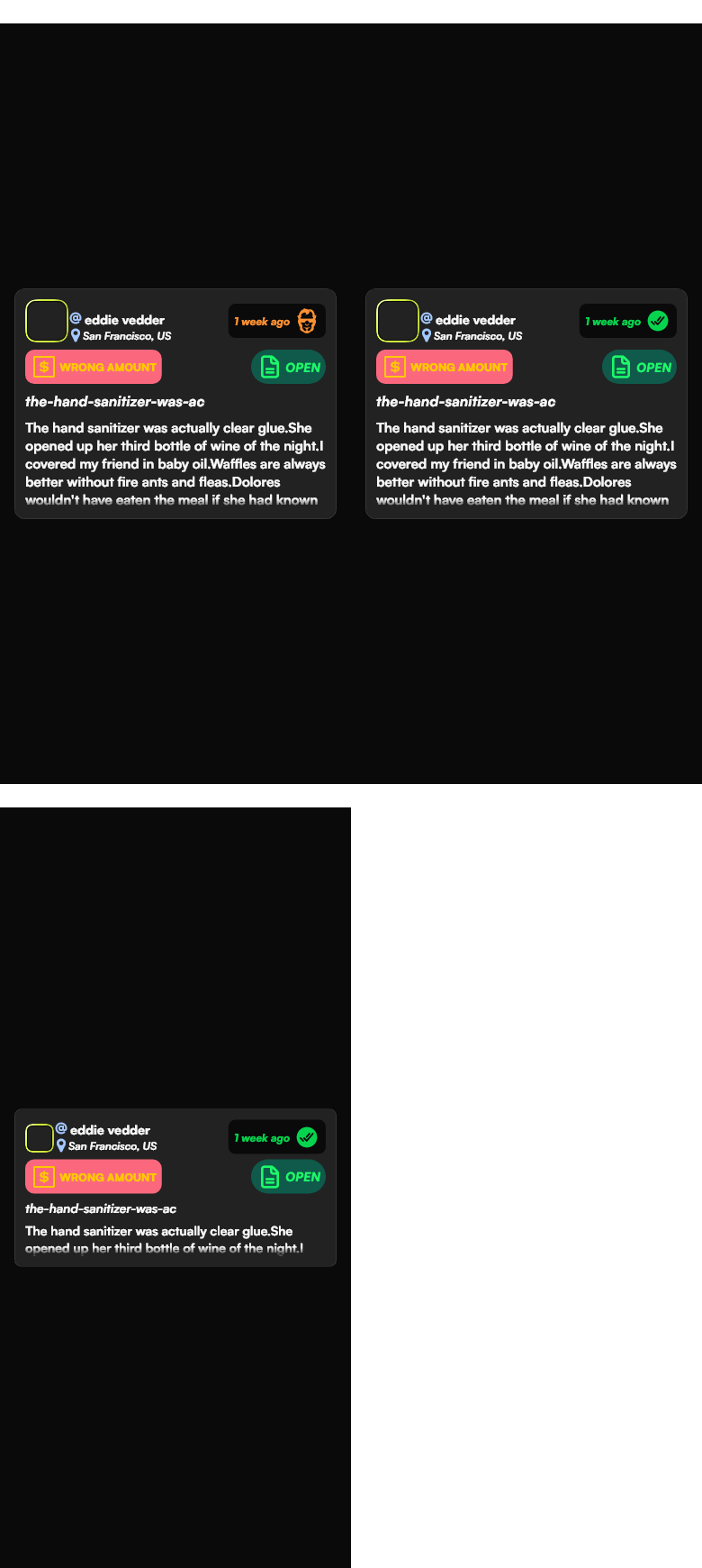 Payment Issue Tile With Avatar